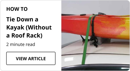 "How to Tie Down a Kayak (Without a Roof Rack)" article.